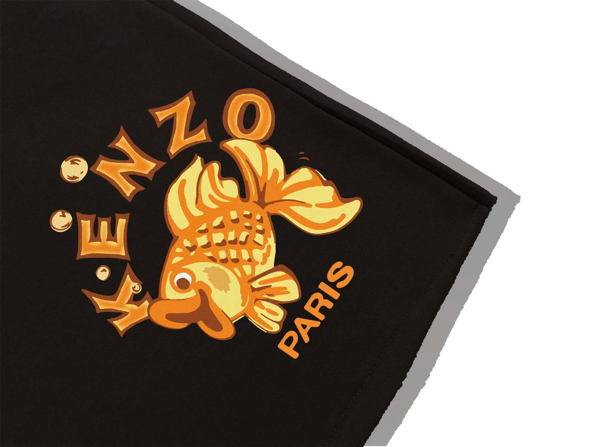 KENZO 24 New Year Limited Lucky Fish Logo Shorts Color: Black Size: S M L XL Three Standards Style Number: DK 03